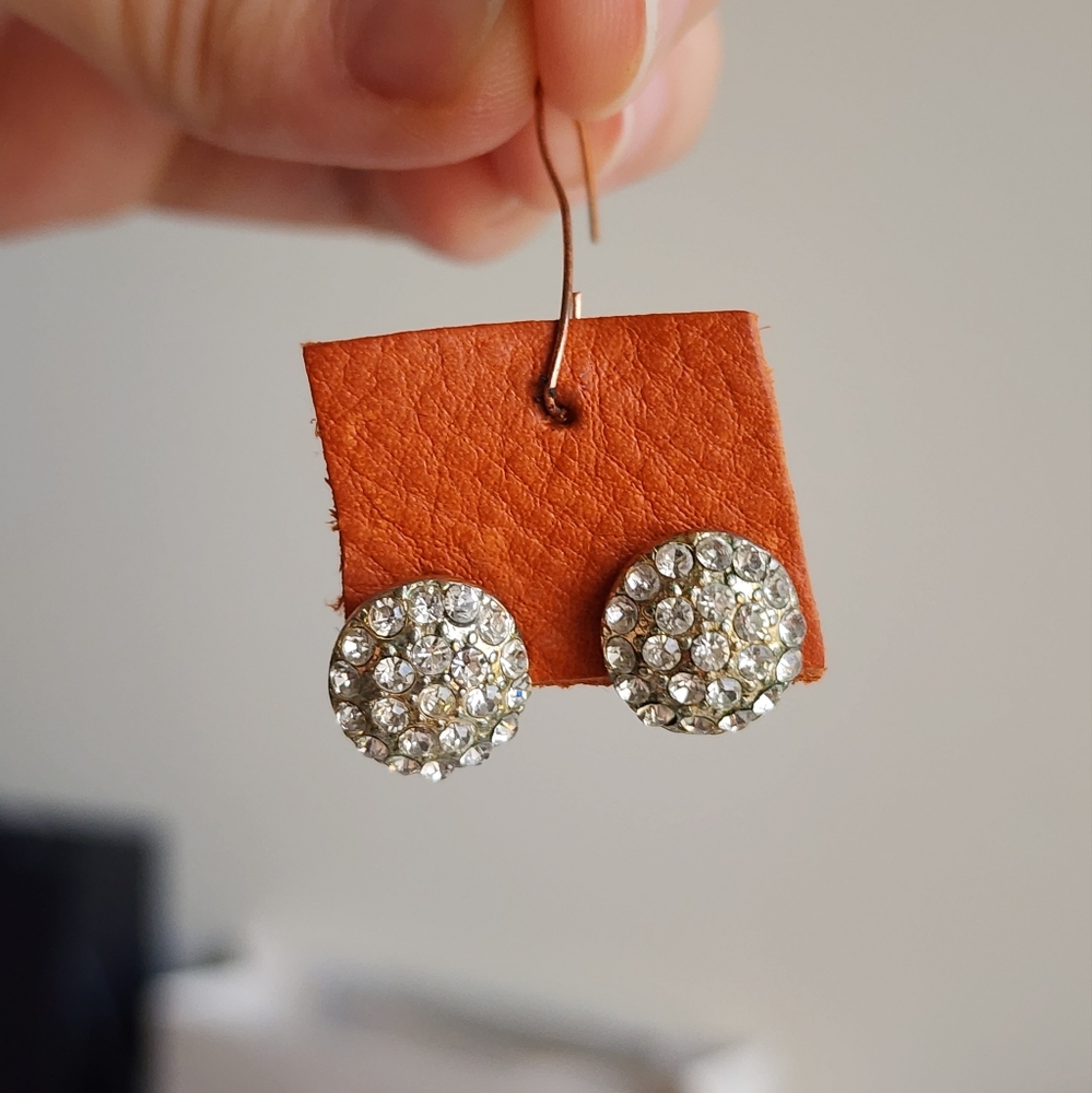 Bejeweled Gold Stud Earrings